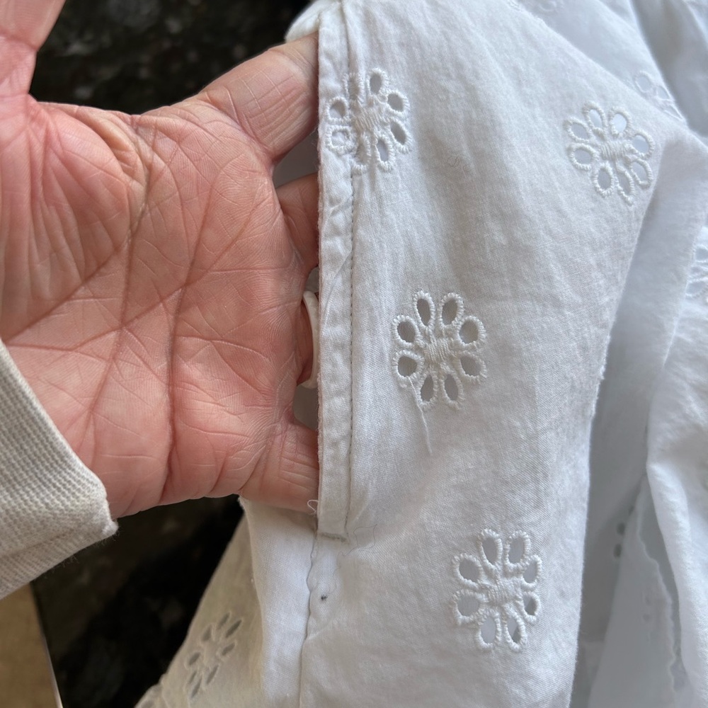 Hollister Eyelet Channeled Mini Dress. Y2K inspired. 100% cotton. Milkmaid. XS - Picture 11 of 14